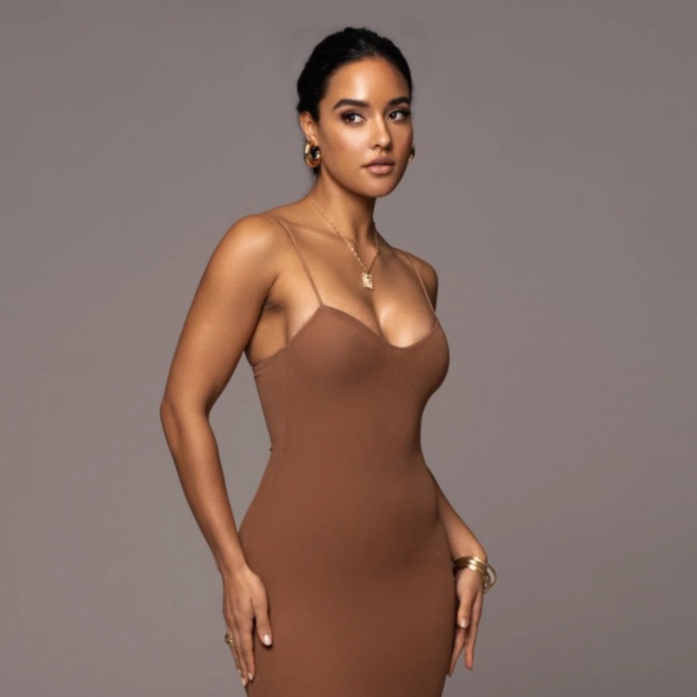 JLUXLABEL Brown Mini Dress